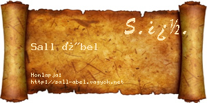 Sall Ábel névjegykártya