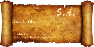 Sall Ábel névjegykártya