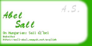 abel sall business card